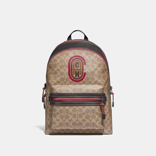 Academy Backpack In Signature Canvas With Coach Patch