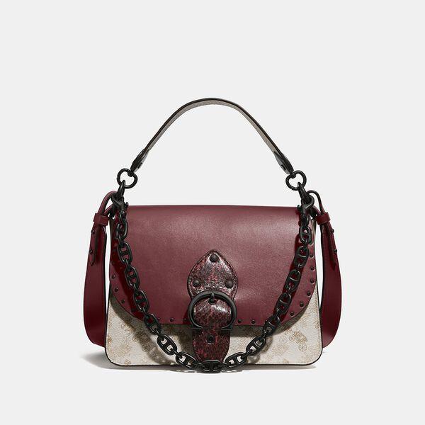Beat Shoulder Bag With Horse And Carriage Print And Snakeskin Detail