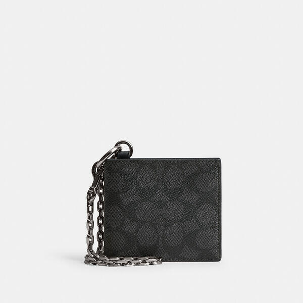 Billfold Wallet With Chain In Signature Canvas