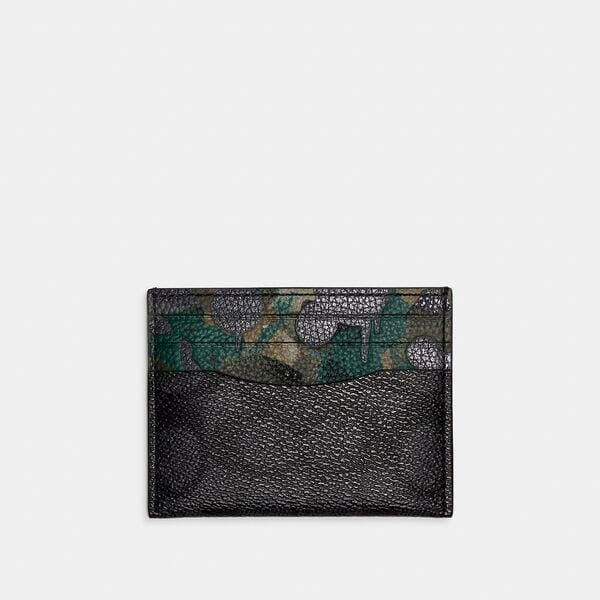 Card Case In Signature Canvas With Camo Print