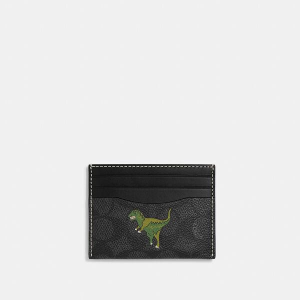 Card Case In Signature Canvas With Rexy Print