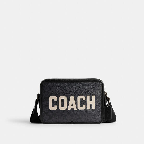 Charter Crossbody 24 In Signature Canvas With Coach Graphic