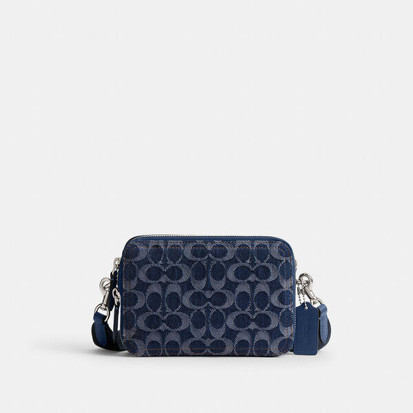 Charter Crossbody Bag 19 In Signature Denim