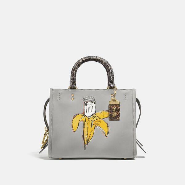 Coach X Basquiat Brown Spots And Snake Handle Rogue Bag 25