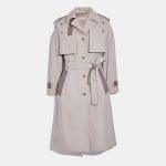 Sales Coupons Deals - Coach Cotton Trench With Leather Details