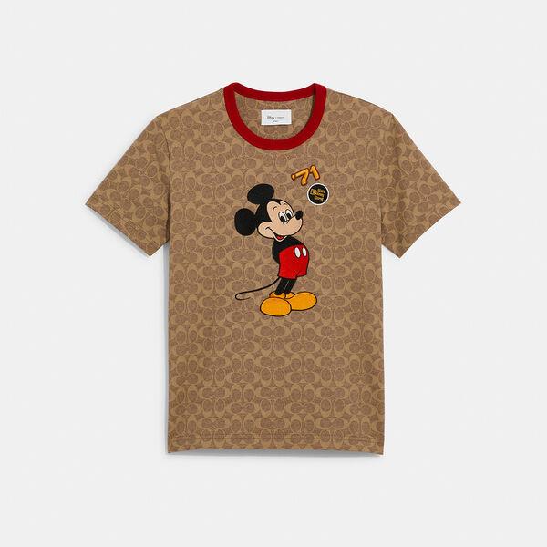 Disney x Coach Mickey Mouse And Friends Signature T-Shirt In Organic Cotton