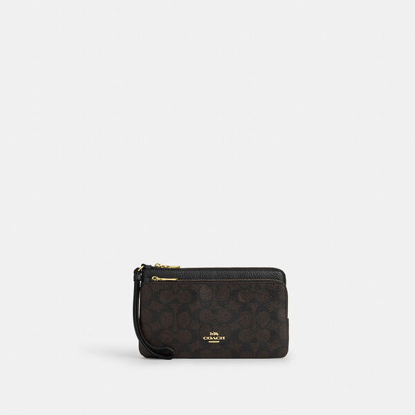Double Zip Wallet In Signature Canvas