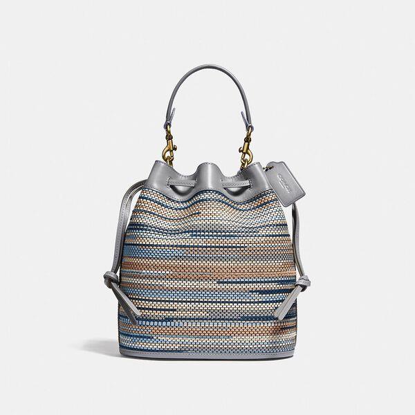 Field Bucket Bag In Upwoven Leather