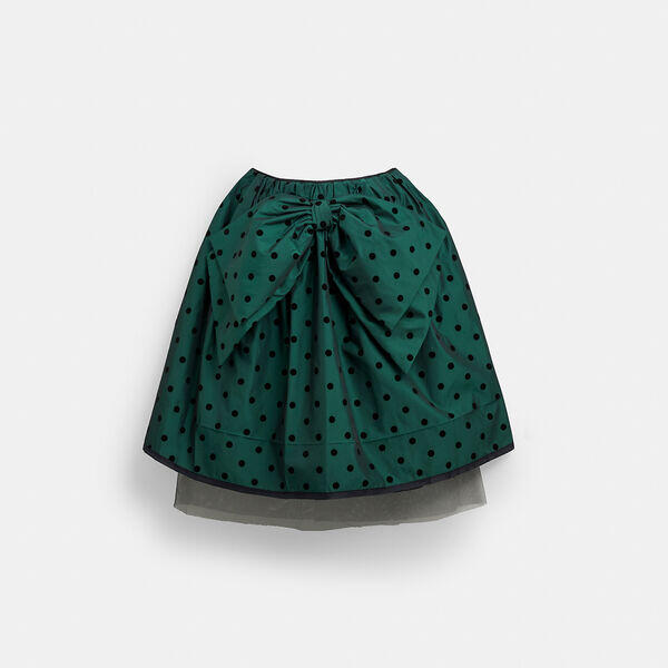 Flocked Taffeta Skirt