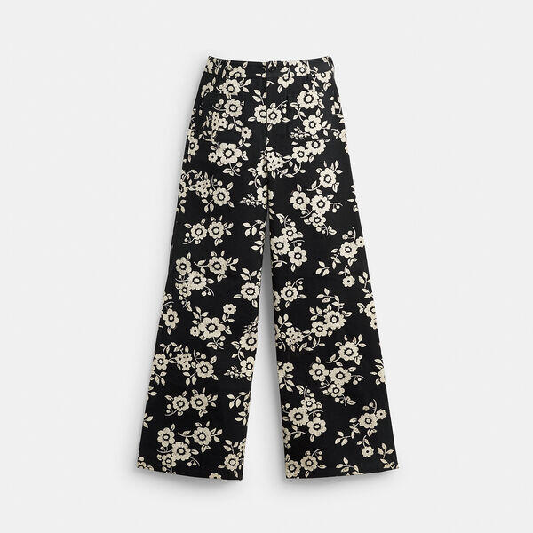 Floral Printed Pants In Regenerative Cotton