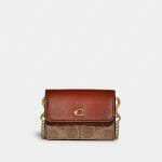 Sales Coupons Deals - Coach Half Flap Card Case In Colorblock Signature Canvas