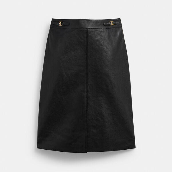 Heritage C Leather Skirt