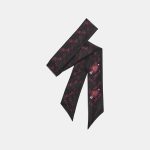 Sales Coupons Deals - Coach Horse And Carriage Heart Print Silk Skinny Scarf