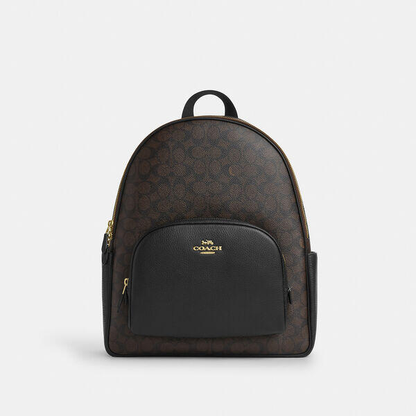 Large Court Backpack In Signature Canvas