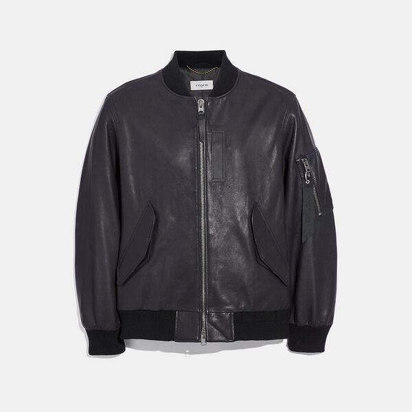 Leather Ma-1 Jacket