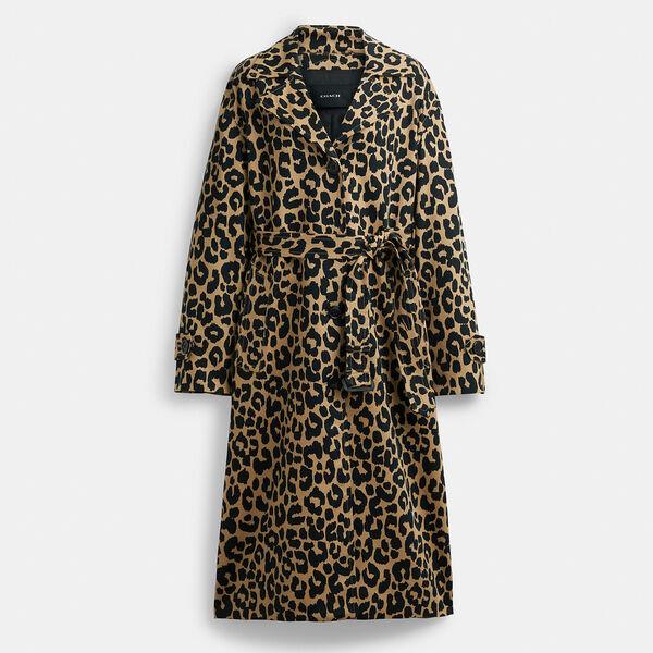 Leopard Oversized Trench Coat