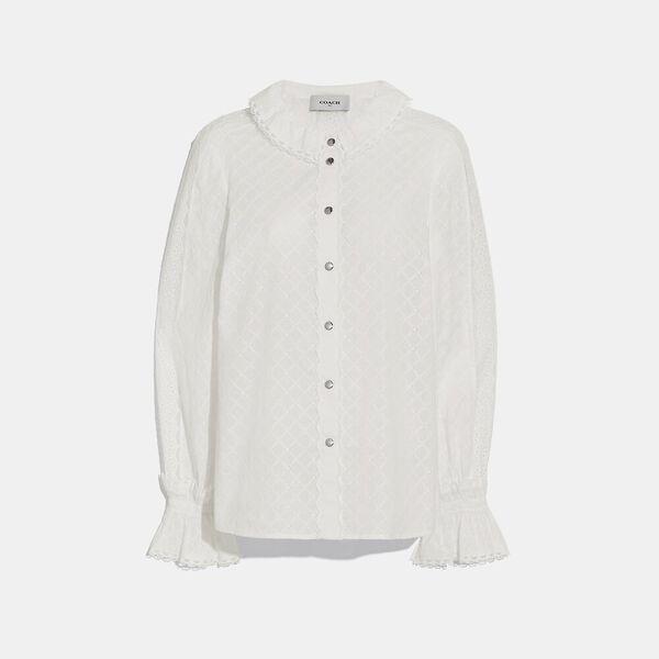 Long Sleeve Broderie Anglaise Top
