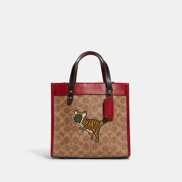 Lunar New Year Field Tote 22 In Signature Canvas With Tiger Rexy