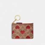 Sales Coupons Deals - Coach Mini Skinny Id Case In Signature Canvas With Heart Print