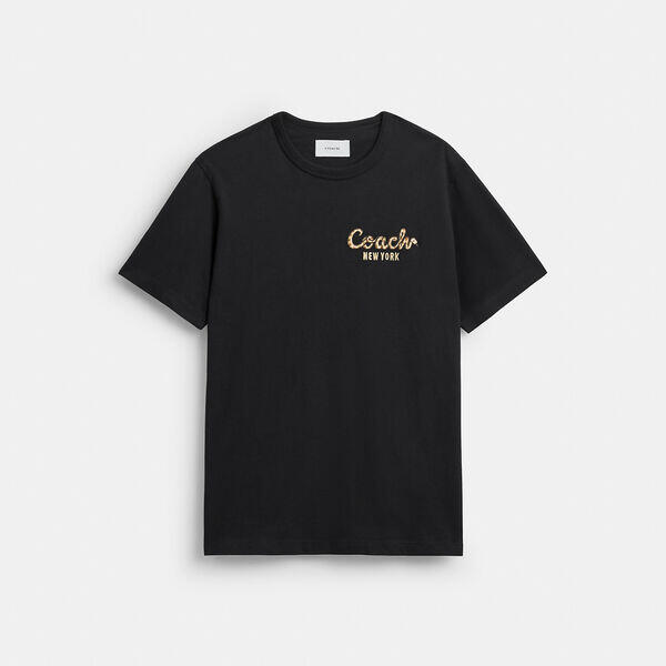 New Year Coach Snake Script T-Shirt In Organic Cotton