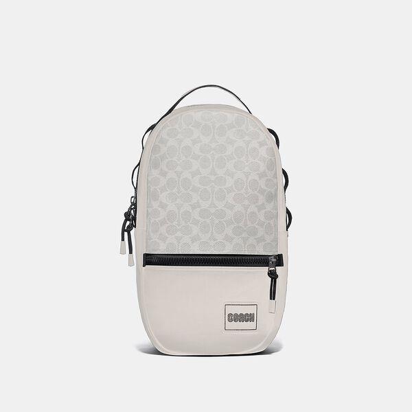 Pacer Backpack In Signature Canvas With Coach Patch