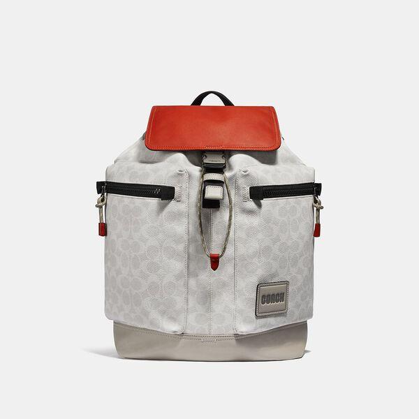 Pacer Utility Backpack In Signature Canvas With Coach Patch