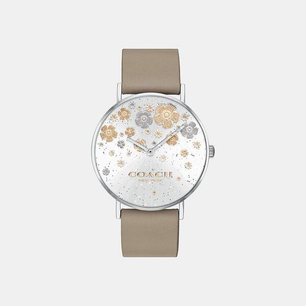 Perry Stone Leather Strap Watch