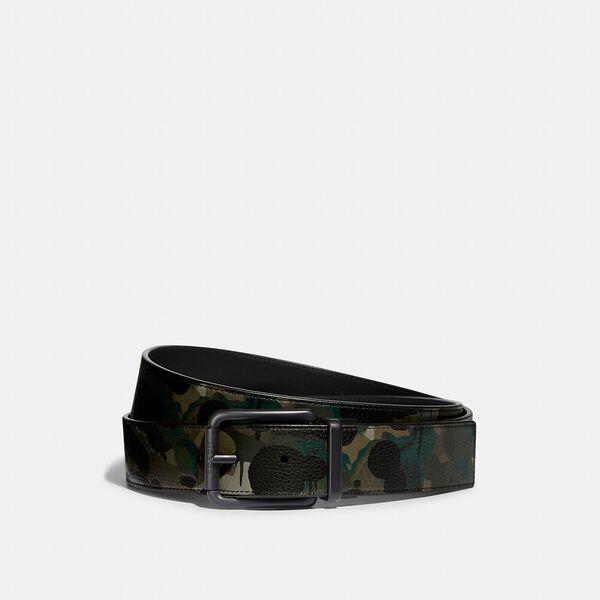 Roller Buckle Cut-To-Size Reversible Belt With Camo Print, 38mm