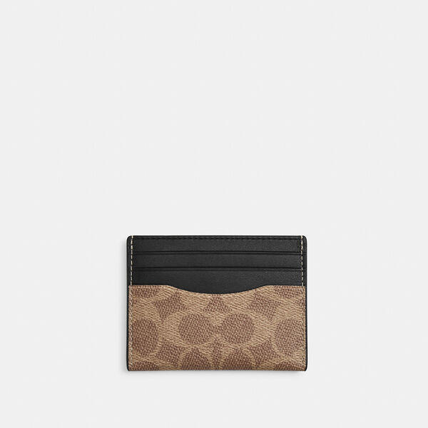 Slim Id Card Case In Signature Canvas
