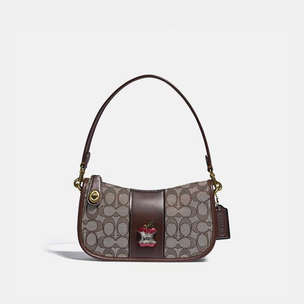 Swinger Bag In Signature Jacquard With Apple