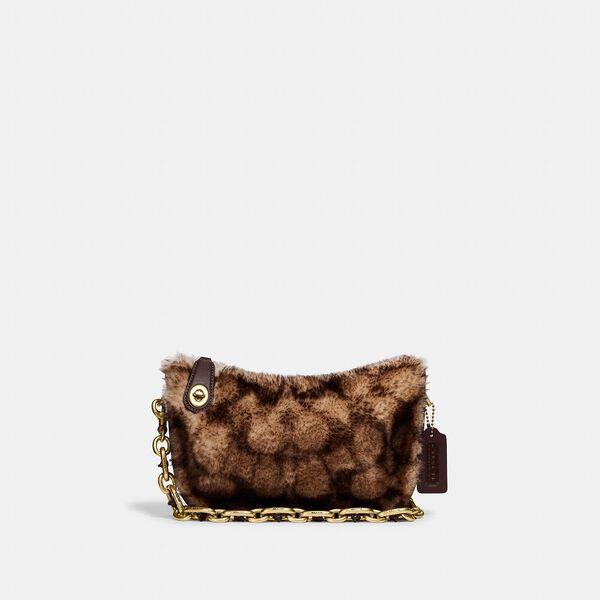 Swinger Bag With Chain In Signature Shearling