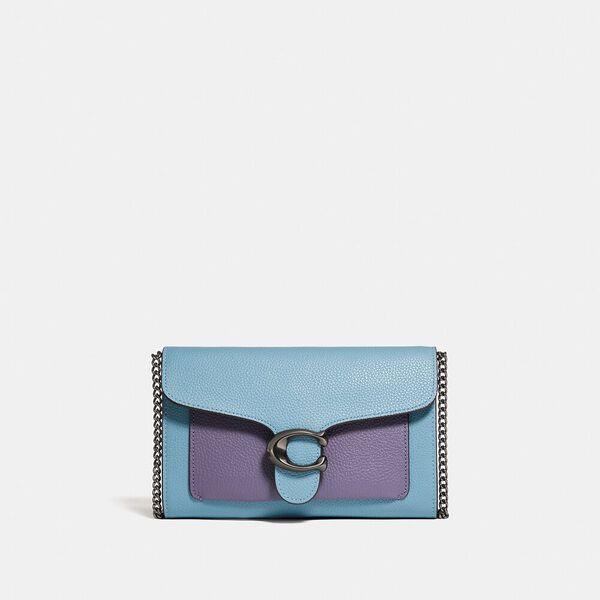 Tabby Chain Clutch In Colorblock