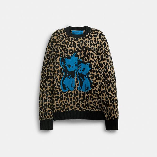 The Lil Nas X Drop Leopard Print Crewneck Sweater