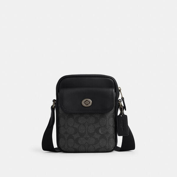 Turnlock Crossbody Bag In Signature Canvas