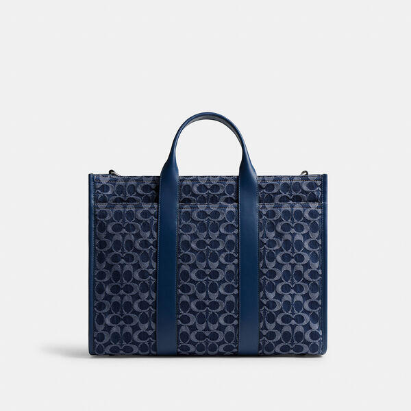 Wesley Tote In Signature Denim