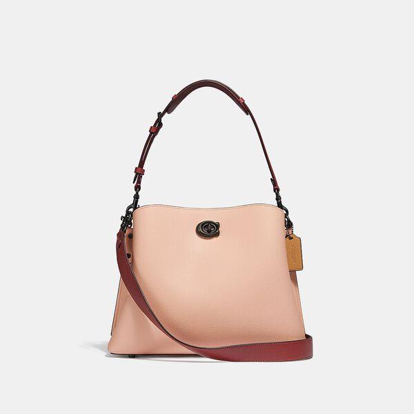 Willow Shoulder Bag In Colorblock With Signature Canvas Interior
