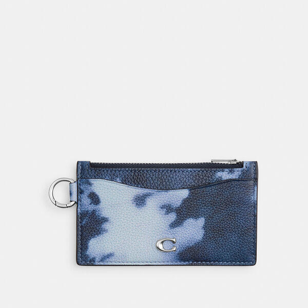 Zip Card Case With Tie-Dye Print