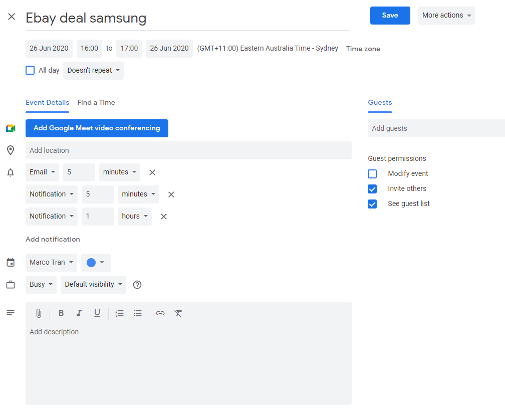 eBay Deals Google Calendar Reminders Notifications The Simple Entrepreneur