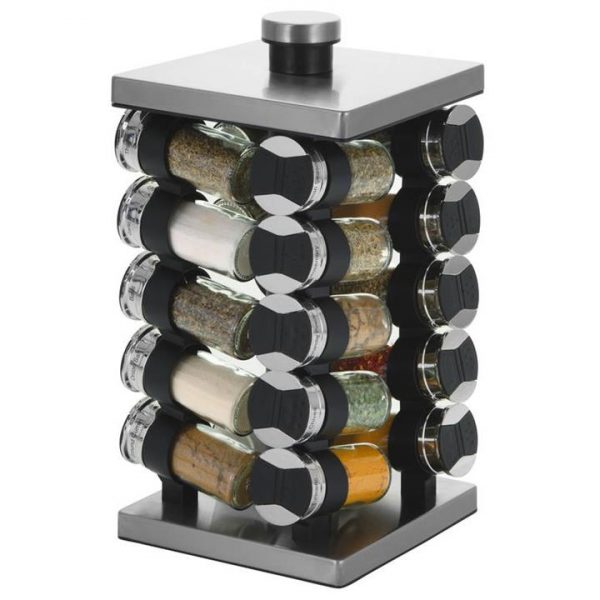 Kitchen Style - Avanti Rotating Spice Rack Set 20 Jars - Kitchen Supplies