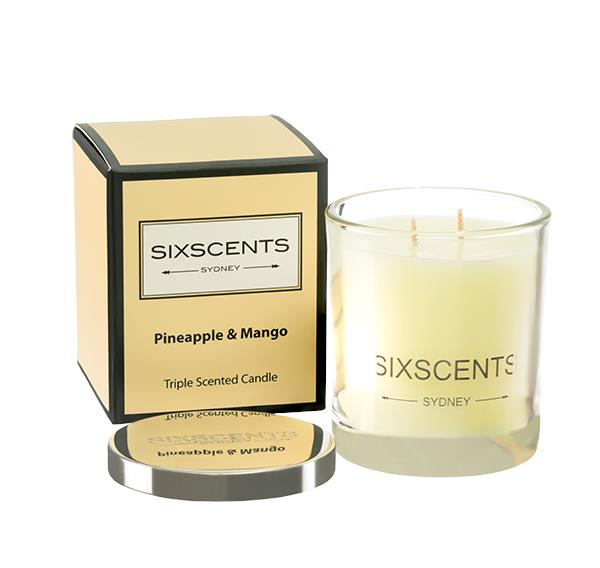 Be Enlightened Sixscents Triple Scented Candle Pineapple & Mango