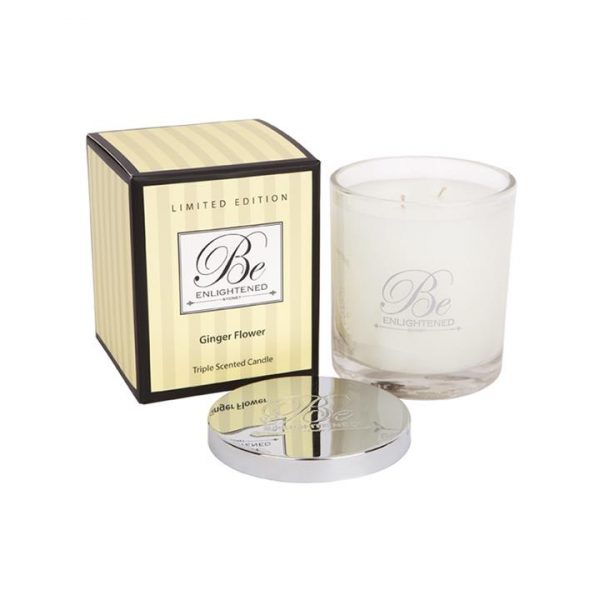 Kitchen Style - Be Enlightened Triple Scented 80hr Candle Ginger Flower - Candles And Scents