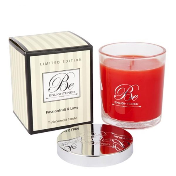 Kitchen Style - Be Enlightened Triple Scented 80hr Candle Passionfruit & Lime - Candles And Scents
