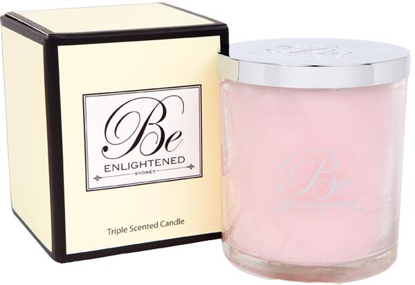 Be Enlightened Triple Scented 80hr Candle Pink Roses