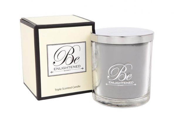 Kitchen Style - Be Enlightened Triple Scented 80hr Candle Precious Woods - Candles And Scents