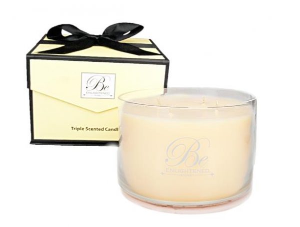 Kitchen Style - Be Enlightened Triple Scented Luxury Candle Figue - Candles And Scents