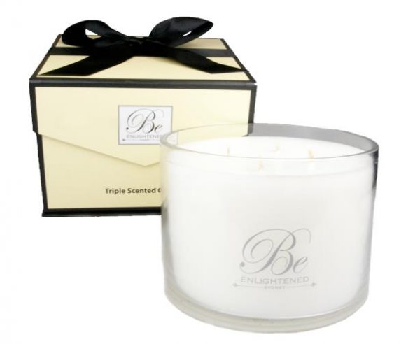 Kitchen Style - Be Enlightened Triple Scented Luxury Candle White Grapefruit - Candles And Scents