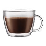 Kitchen Style - Bodum Bistro Double Wall Glass Extra Wide 0.45 Litre Set Of 2 - Drinkware