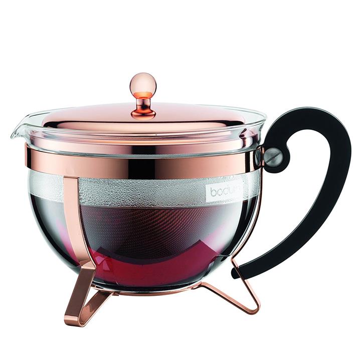 Bodum Chambord Tea pot, 1.5 l, 51 oz Copper