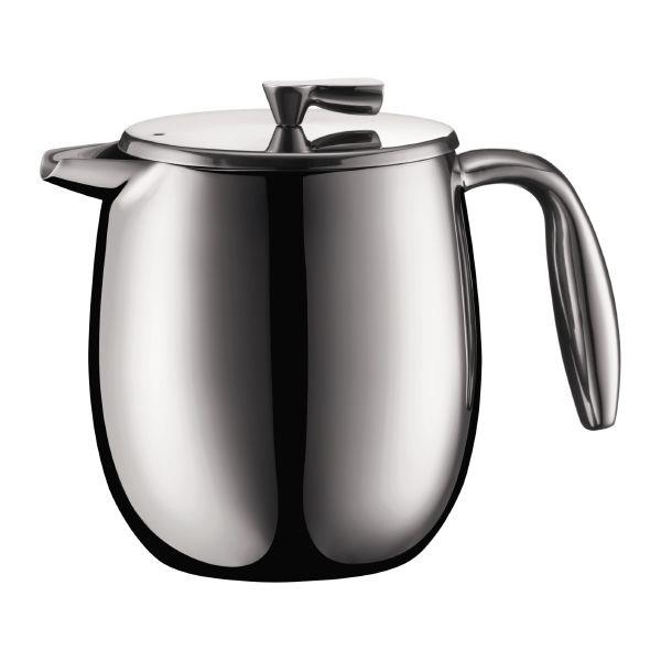 Kitchen Style - Bodum Columbia French Press Coffee Maker Double wall 4 cup 0.5 l 17 oz s/s Shiny - Drinkware