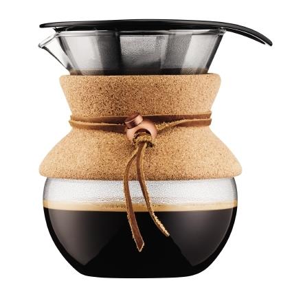 Bodum Pour Over Coffee Maker with Permanent Filter 0.5L – Cork